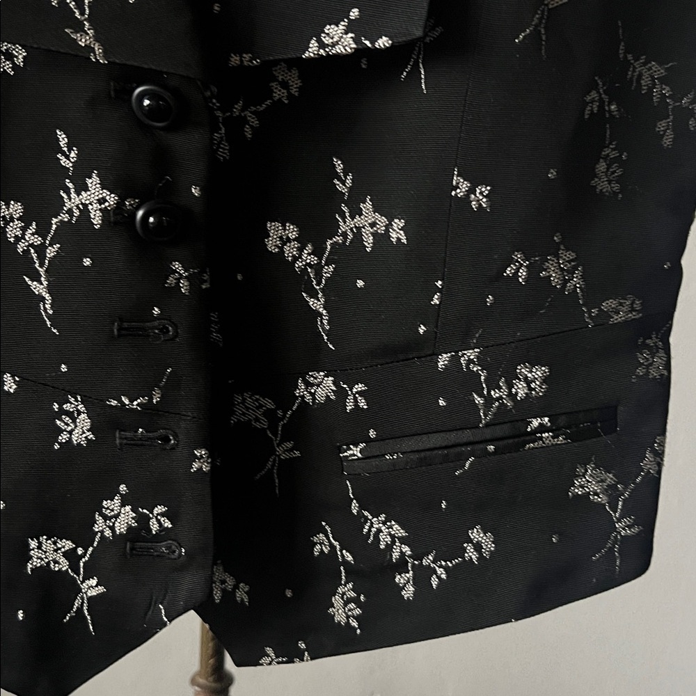 Dana Buchman Floral Vest Womens 8 - Picture 3 of 4